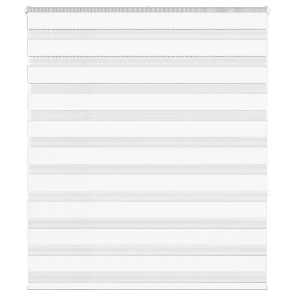VidaXL zebra rullegardin 125x150 cm stofbredde 120,9 cm polyester hvid