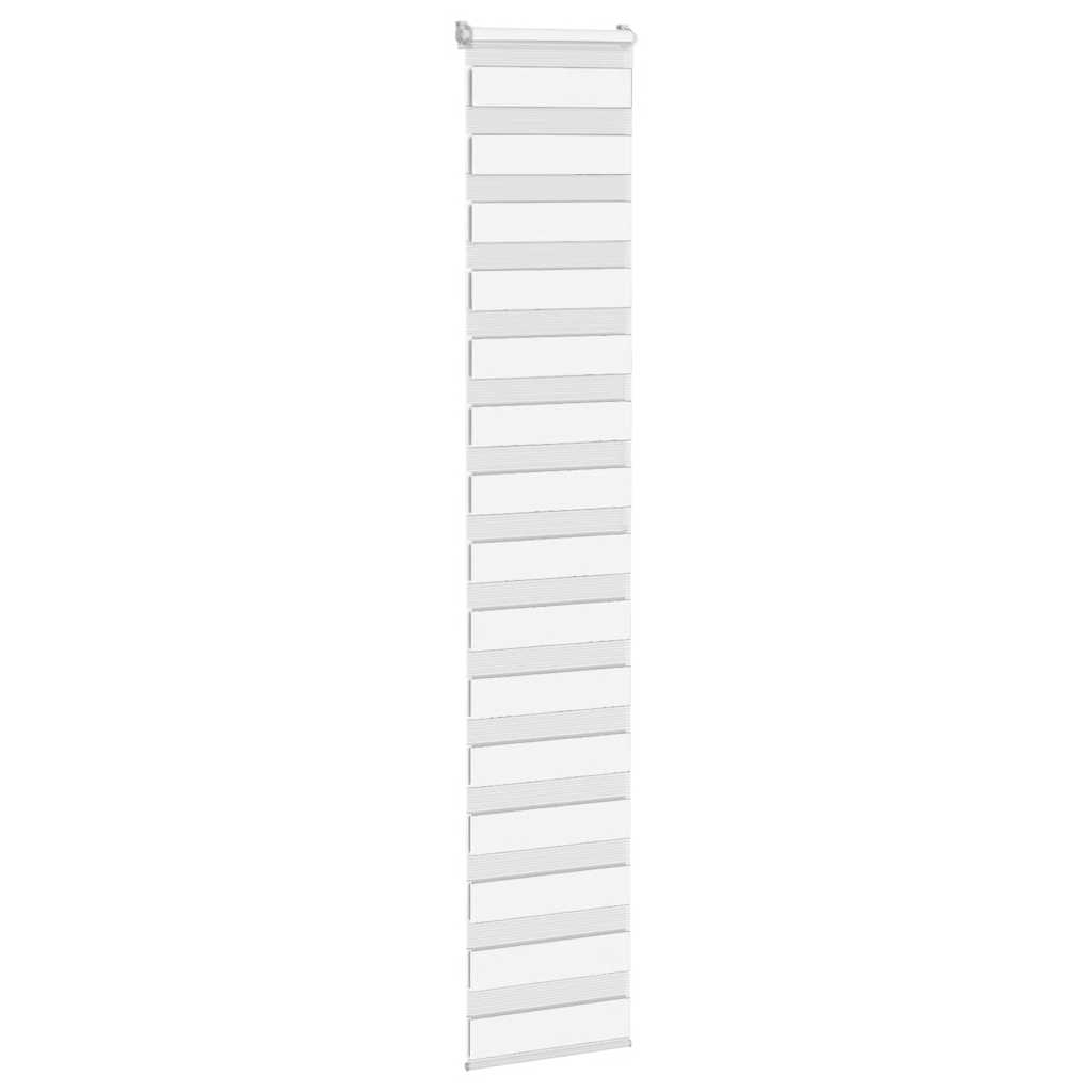 VidaXL zebra rullegardin 50x200 cm stofbredde 45,9 cm polyester hvid