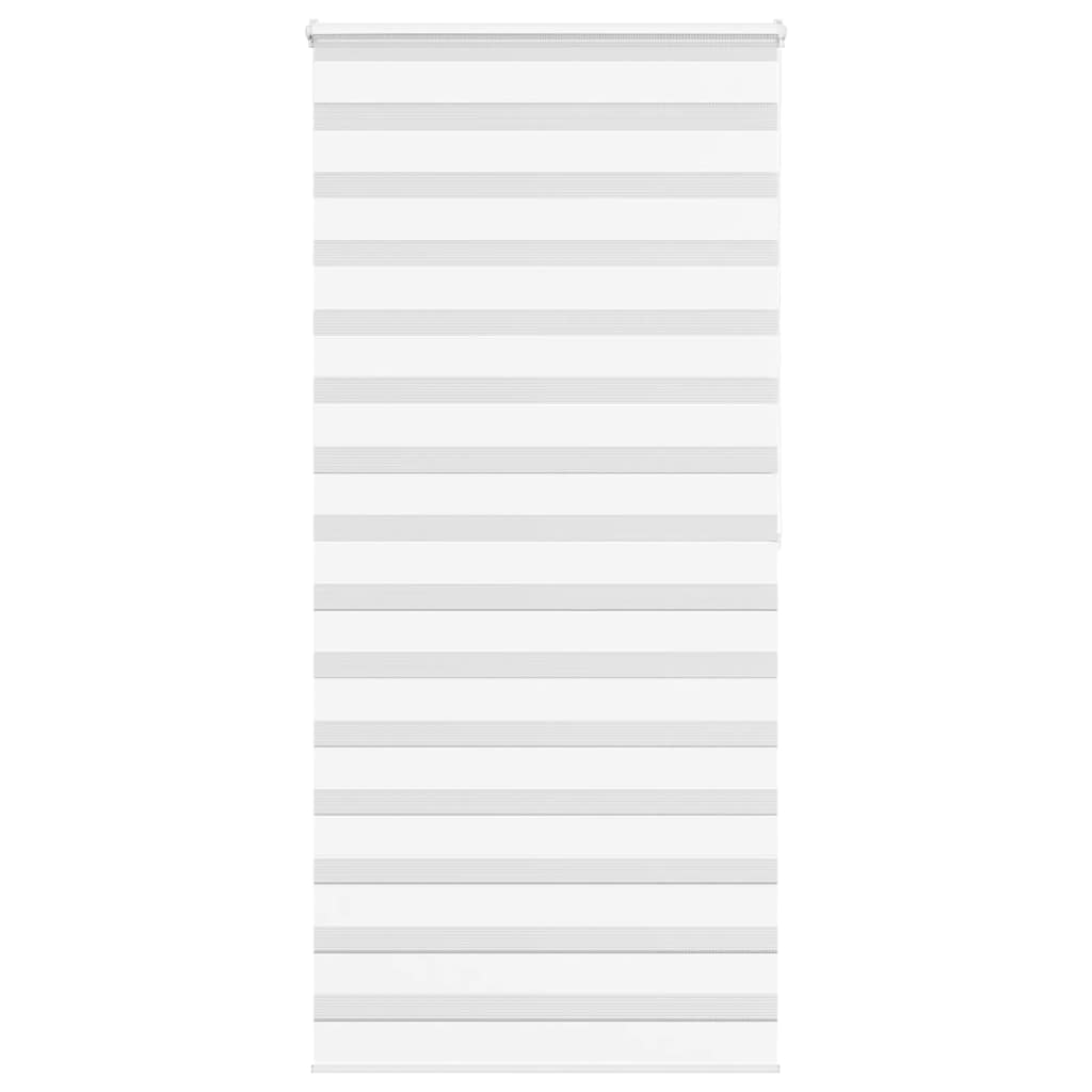 VidaXL zebra rullegardin 115x200 cm stofbredde 110,9 cm polyester hvid