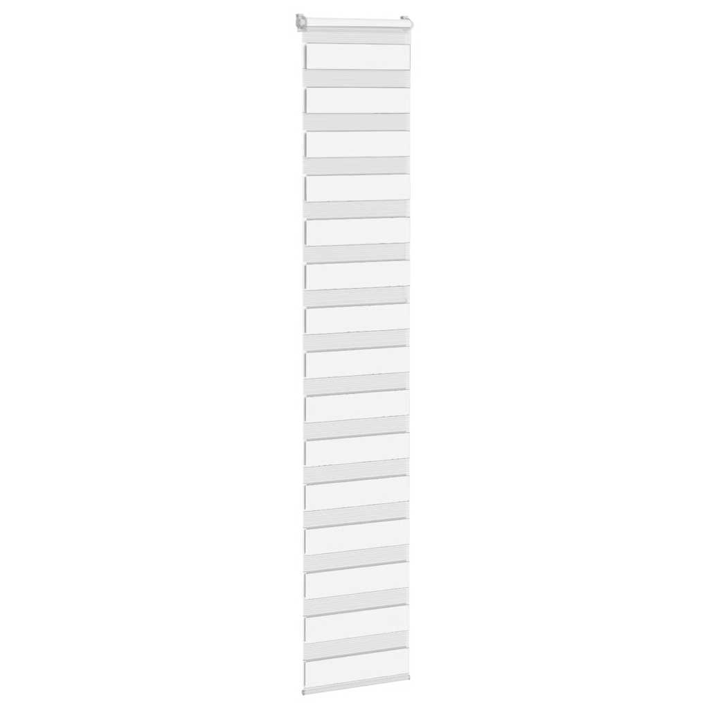 VidaXL zebra rullegardin 40x230 cm stofbredde 35,9 cm polyester hvid