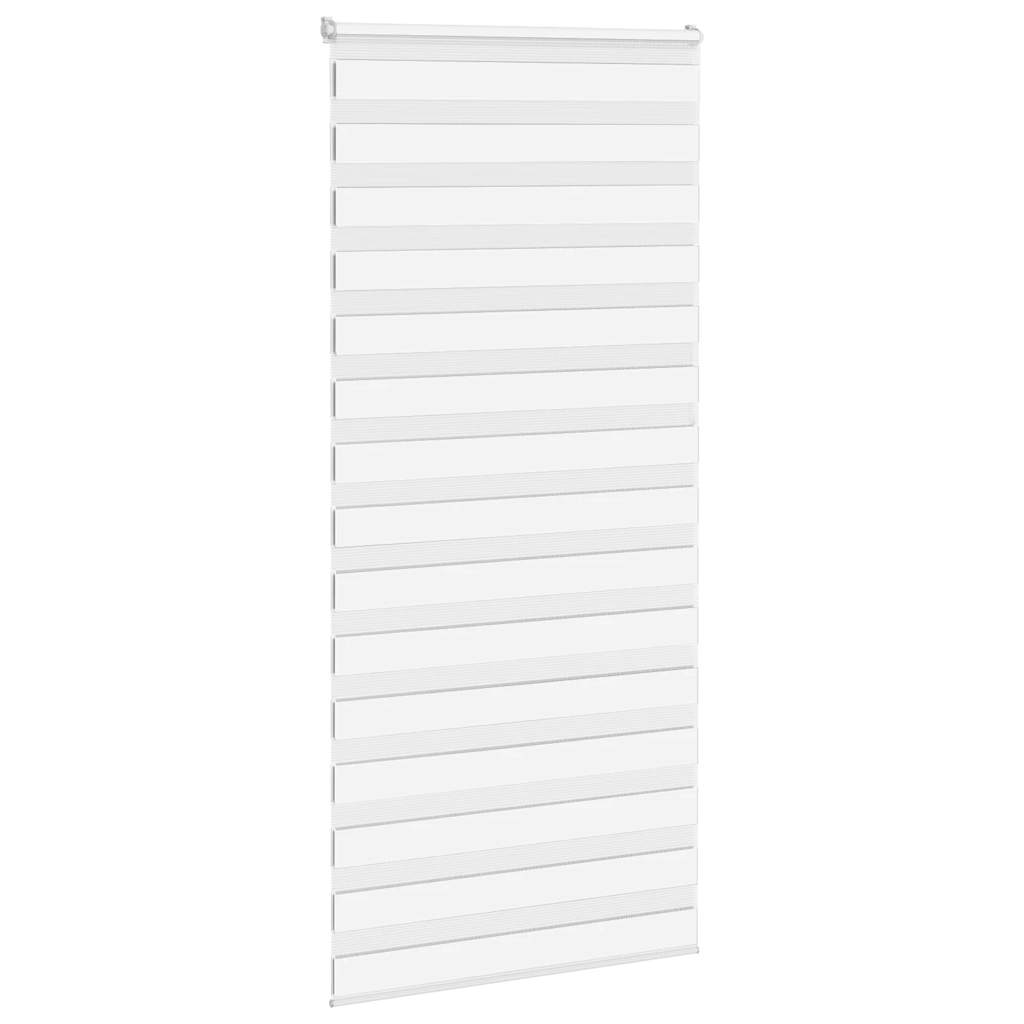 VidaXL zebra rullegardin 105x230 cm stofbredde 100,9 cm polyester hvid
