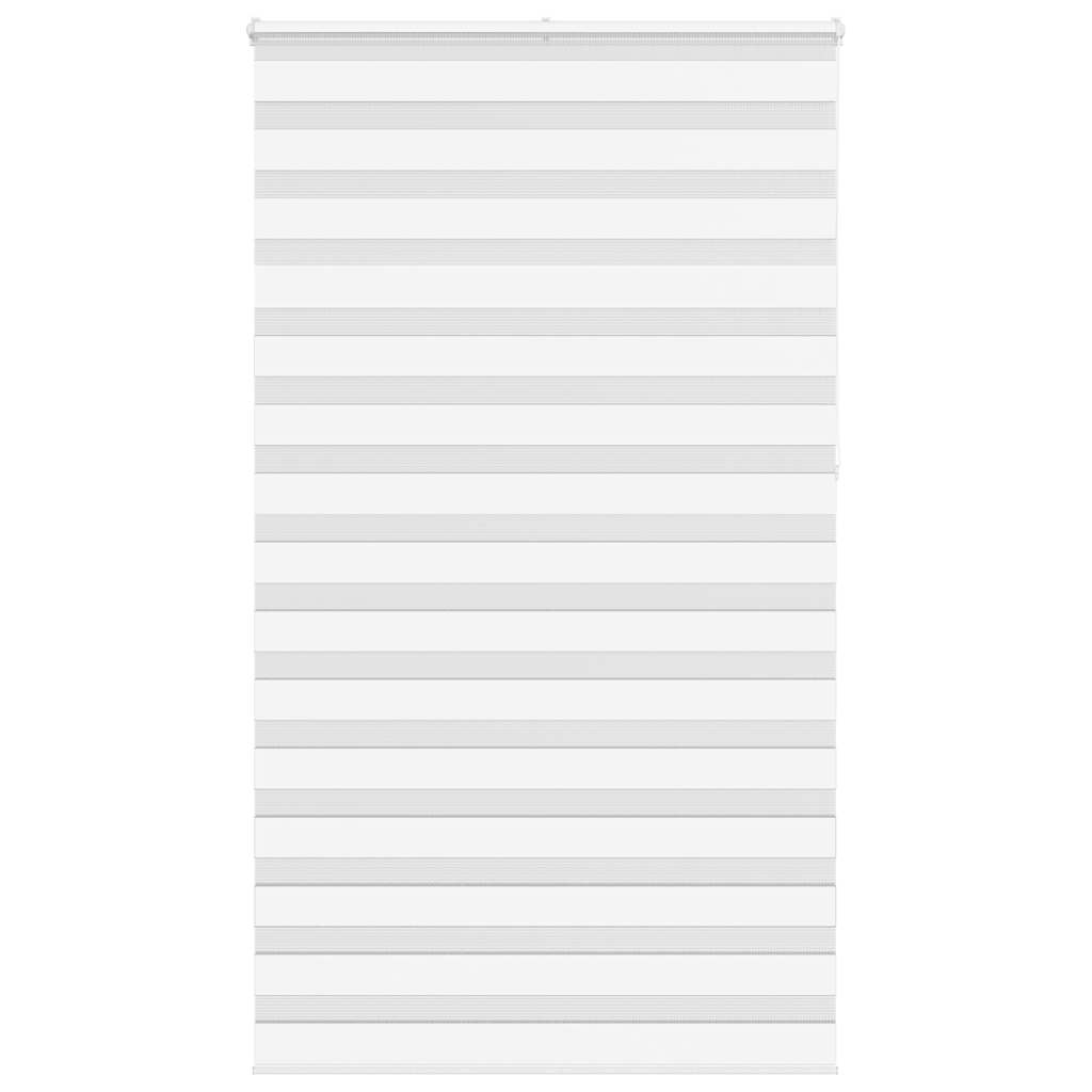 VidaXL zebra rullegardin 130x230 cm stofbredde 125,9 cm polyester hvid