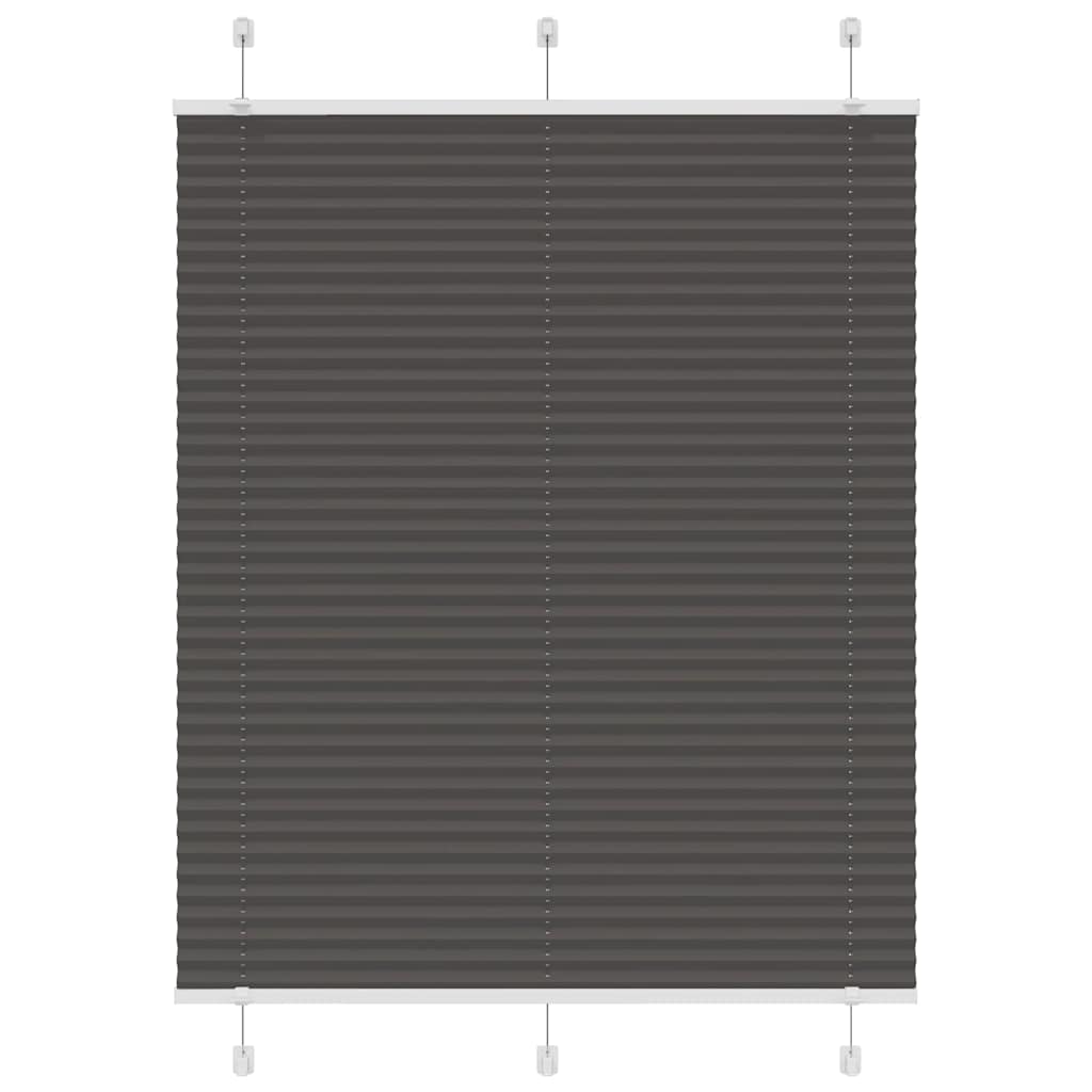 Vidaxl plissé rolgordijn 110x100cm stofbreedte 109,4cm polyester zwart