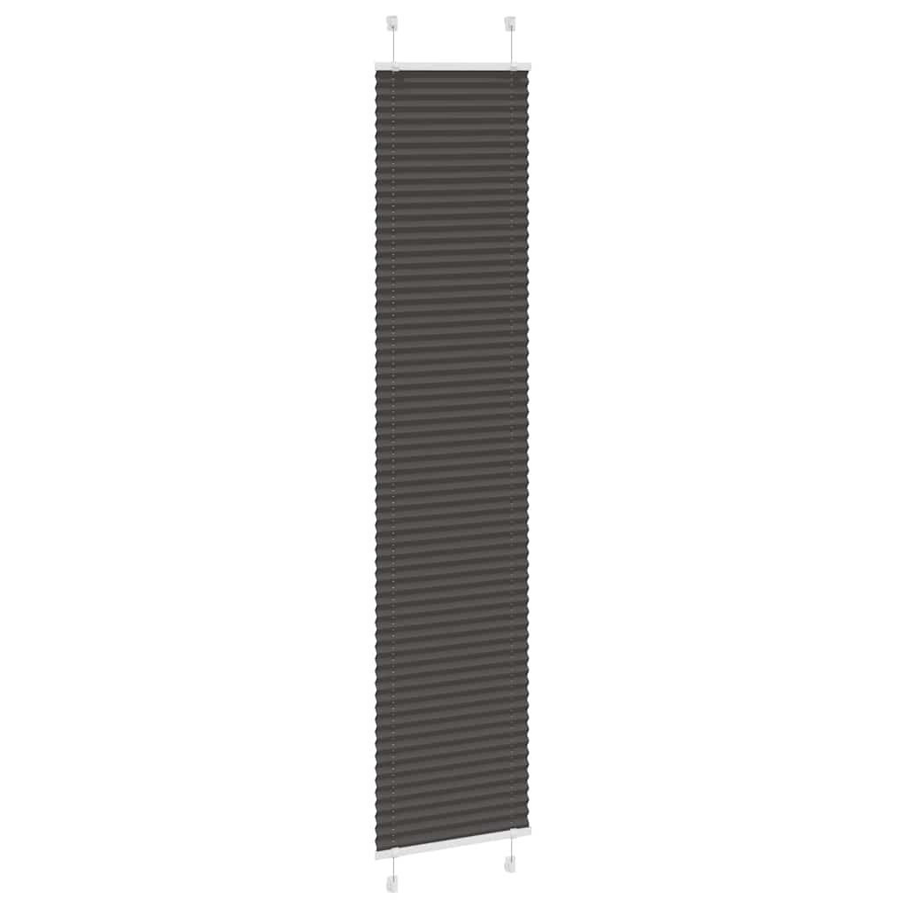 Vidaxl plissé rolgordijn 50x200 cm stofbreedte 49,4 cm polyester zwart