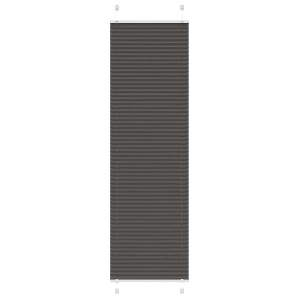 Vidaxl plissé rolgordijn 65x200 cm stofbreedte 64,4 cm polyester zwart