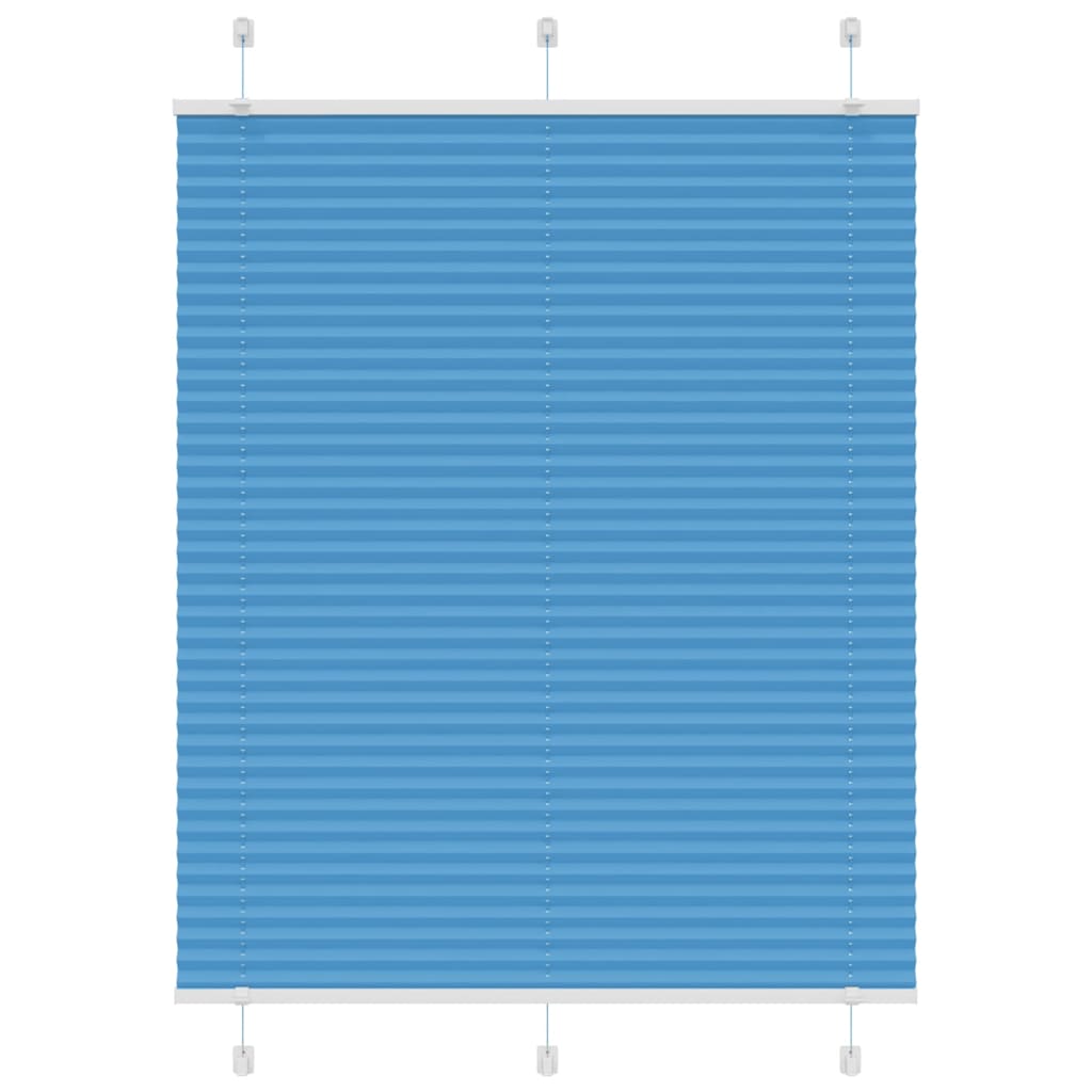 Vidaxl plissé rolgordijn 110x100cm stofbreedte 109,4cm polyester blauw