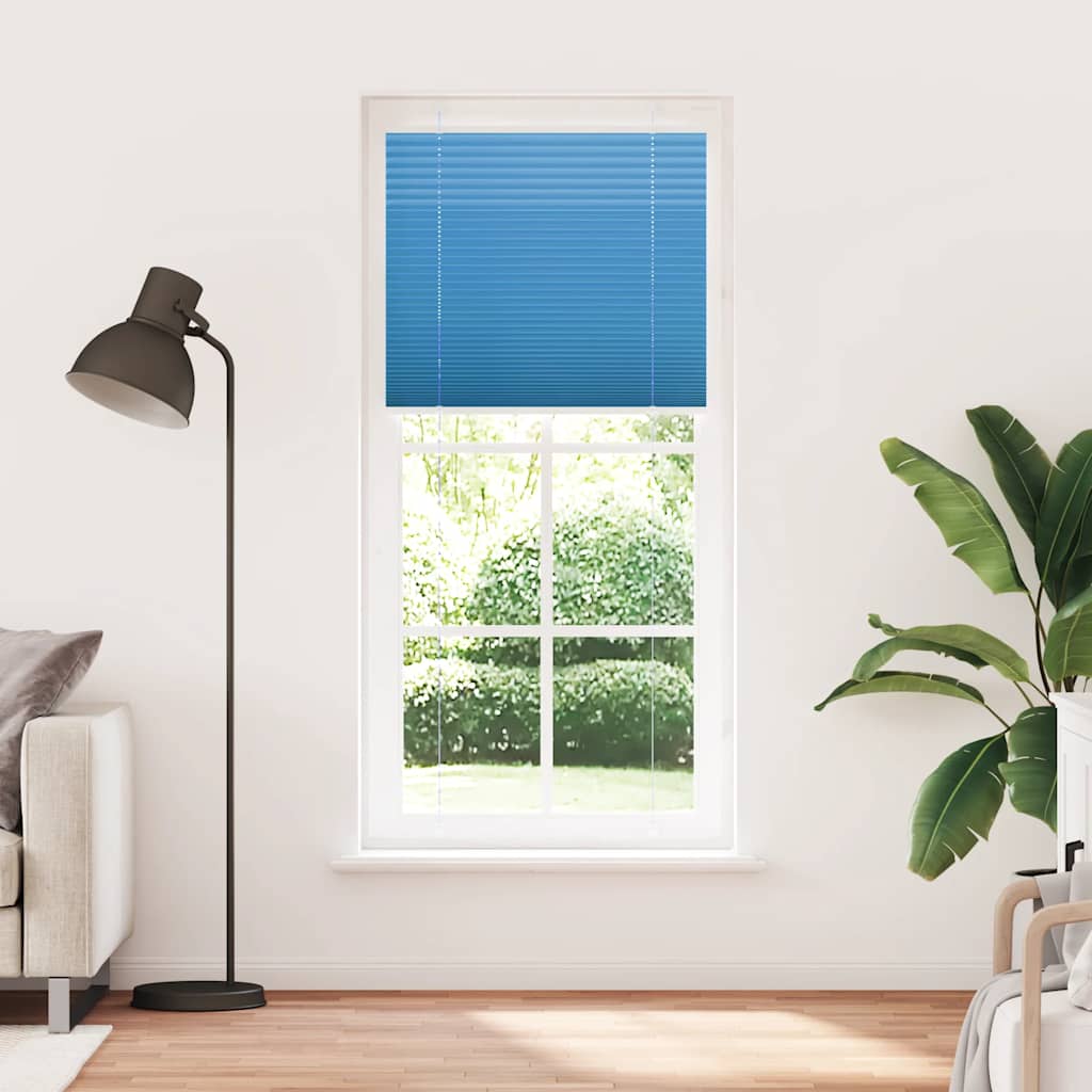 Vidaxl plissé rolgordijn 85x200 cm stofbreedte 84,4 cm polyester blauw
