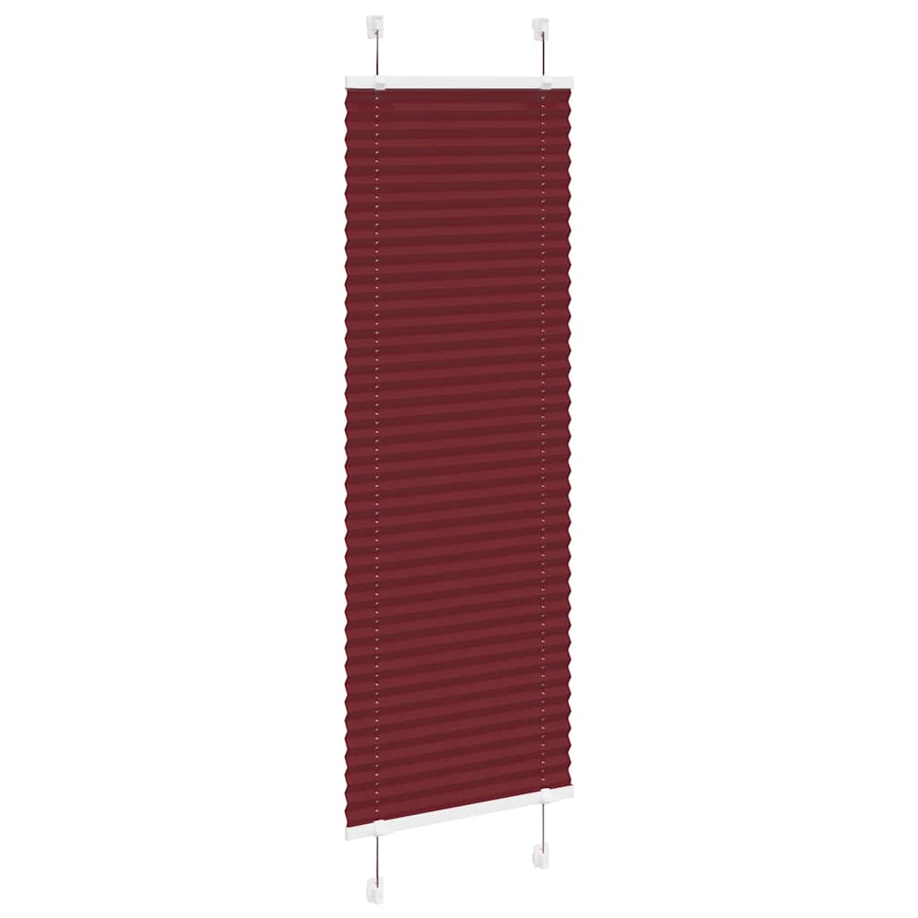 Vidaxl plissé rolgordijn 40x100 cm stofbreedte 39,4 cm bordeauxrood