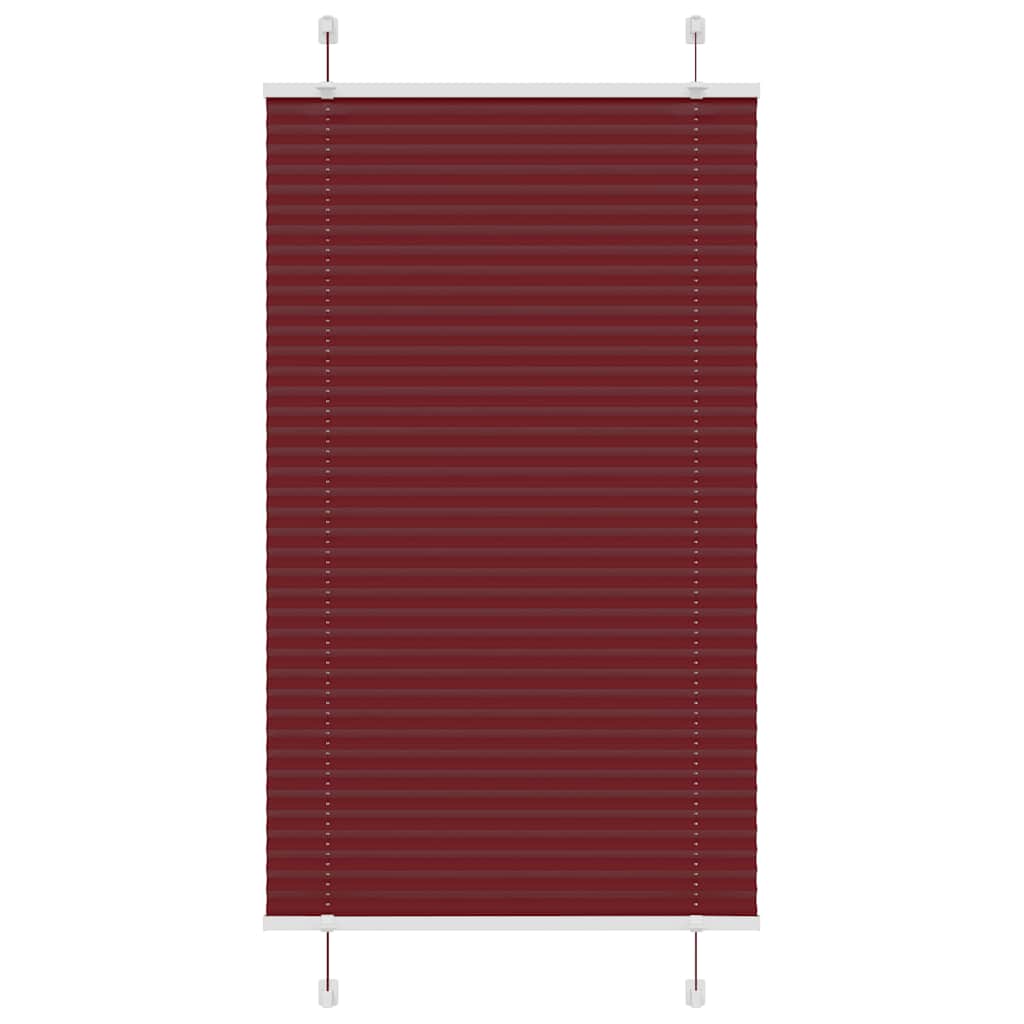 Vidaxl plissé rolgordijn 80x100 cm stofbreedte 79,4 cm bordeauxrood