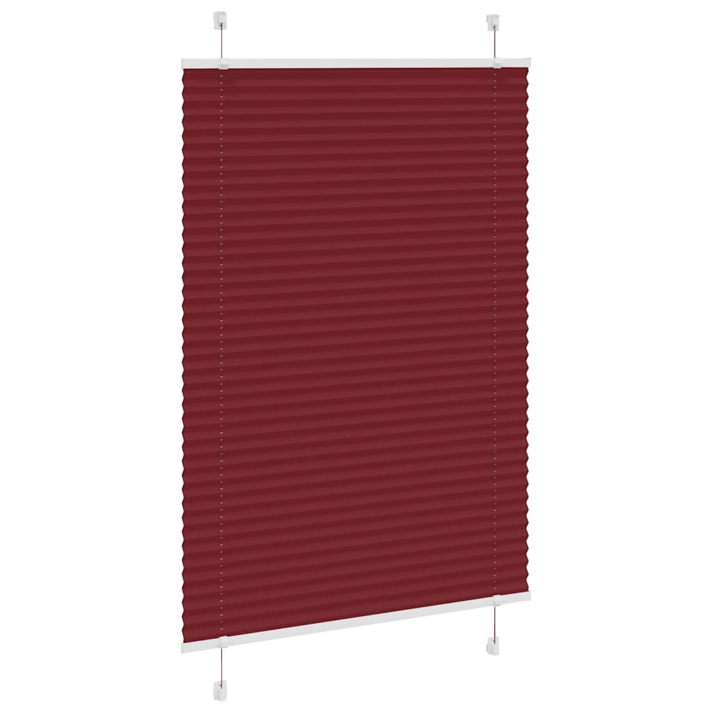 Vidaxl plissé rolgordijn 95x100 cm stofbreedte 94,4 cm bordeauxrood