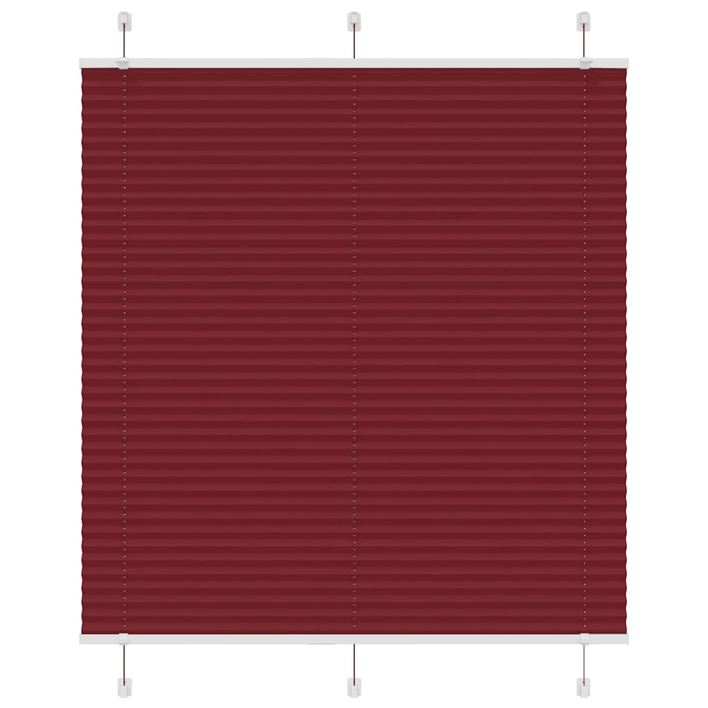 Vidaxl plissé rolgordijn 115x100cm stofbreedte 114,4cm bordeauxrood