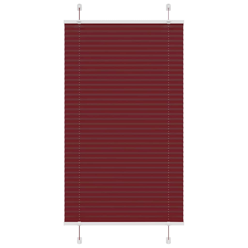 Vidaxl plissé rolgordijn 75x150 cm stofbreedte 74,4 cm bordeauxrood