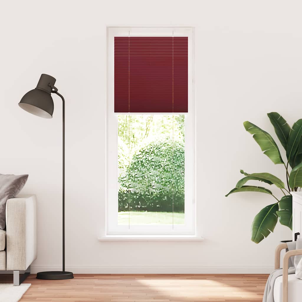 Vidaxl plissé rolgordijn 70x200 cm stofbreedte 69,4 cm bordeauxrood