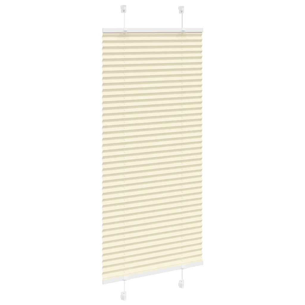Vidaxl plissé rolgordijn 65x150 cm stofbreedte 64,4 cm polyester crème