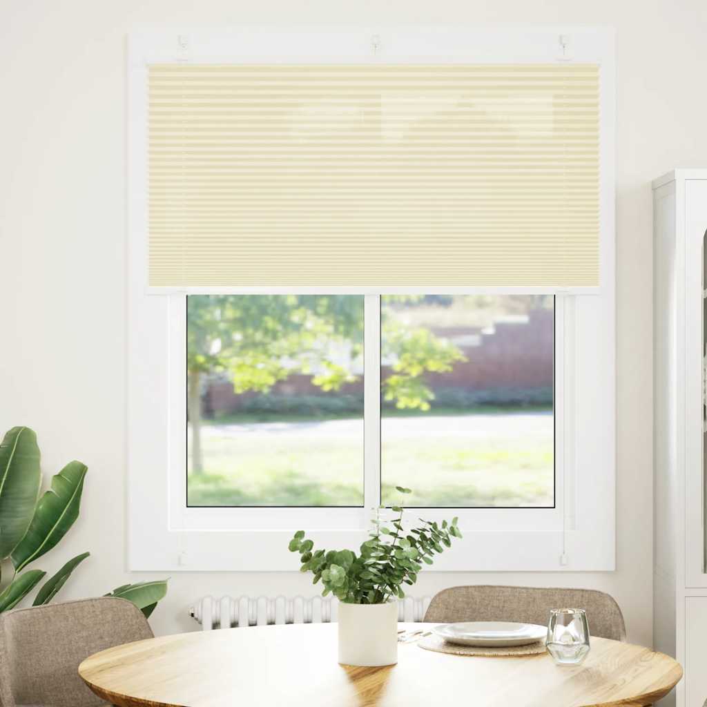 Vidaxl plissé rolgordijn 115x150cm stofbreedte 114,4cm polyester crème