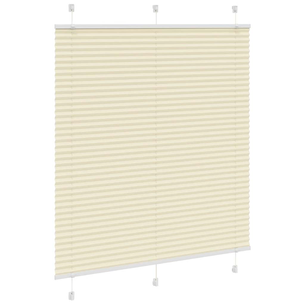 Vidaxl plissé rolgordijn 115x150cm stofbreedte 114,4cm polyester crème