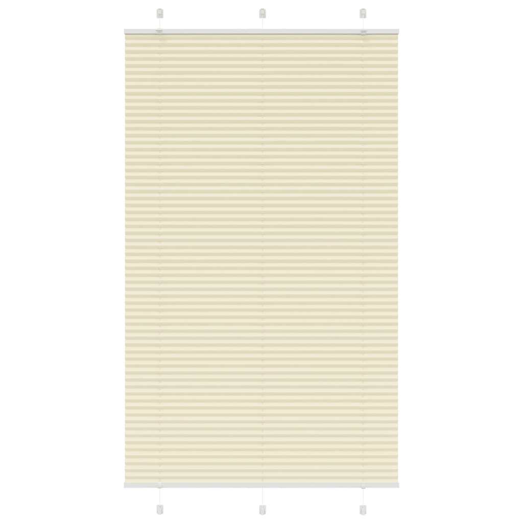 Vidaxl plissé rolgordijn 115x200cm stofbreedte 114,4cm polyester crème