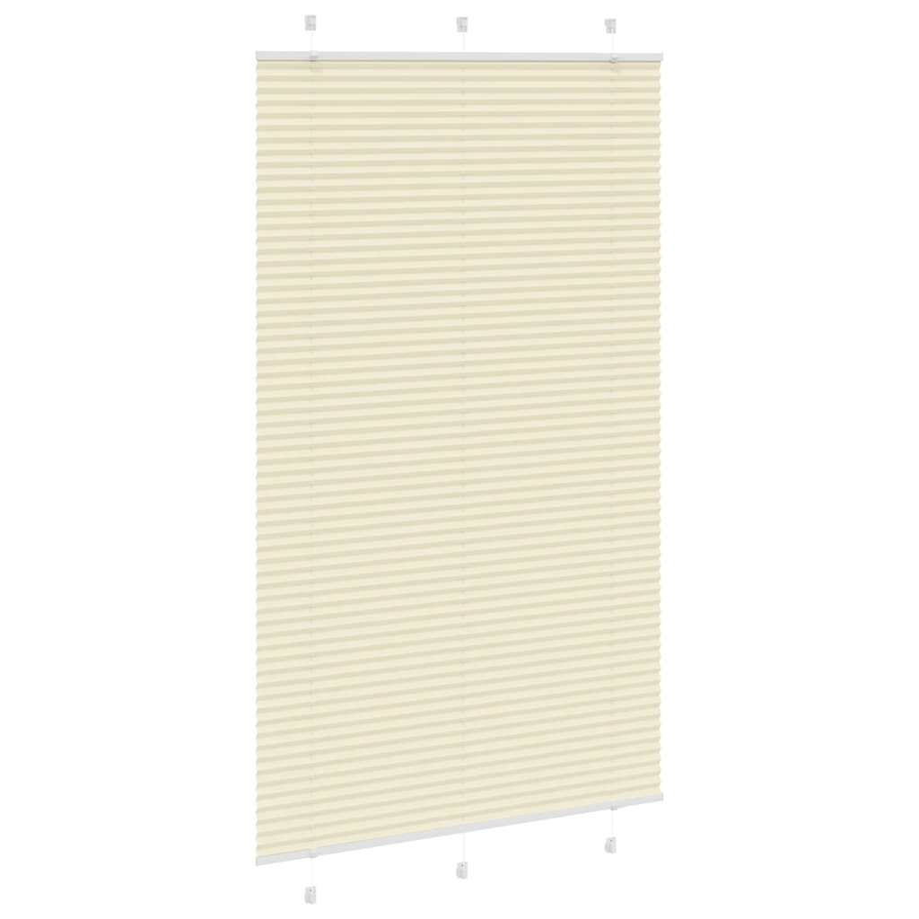 Vidaxl plissé rolgordijn 115x200cm stofbreedte 114,4cm polyester crème