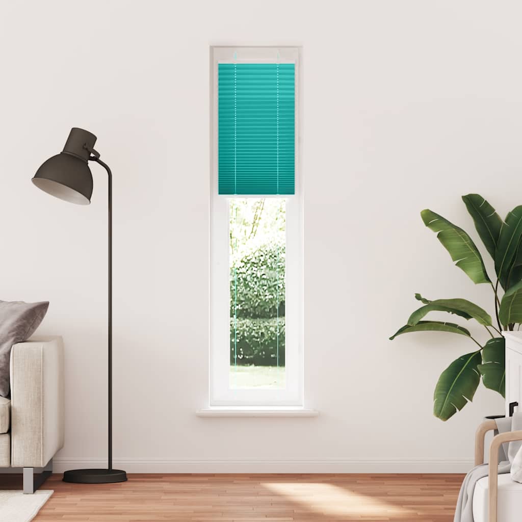 Vidaxl plissé rolgordijn 50x200 cm stofbreedte 49,4 cm petrol groen