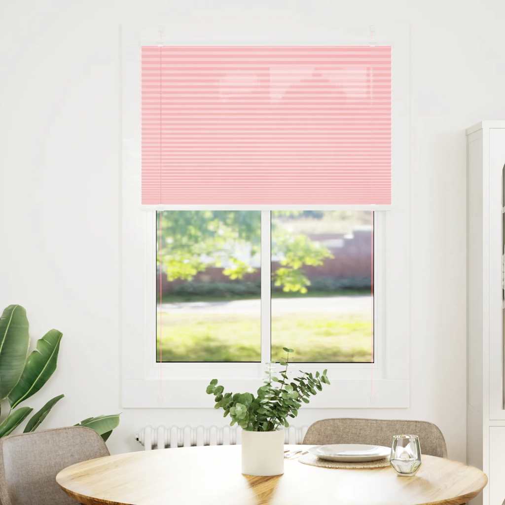 Vidaxl plissé rolgordijn 85x150 cm stofbreedte 84,4 cm polyester roze
