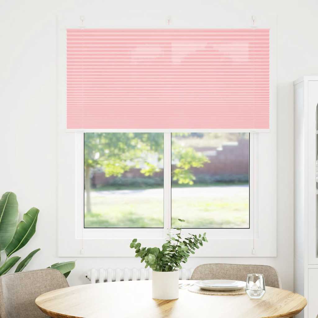 Vidaxl plissé rolgordijn 120x150cm stofbreedte 119,4cm polyester roze