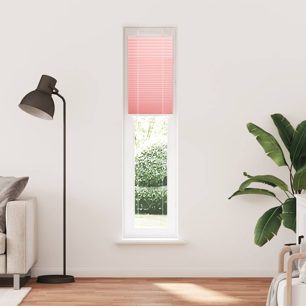 Vidaxl plissé rolgordijn 50x200 cm stofbreedte 49,4 cm polyester roze