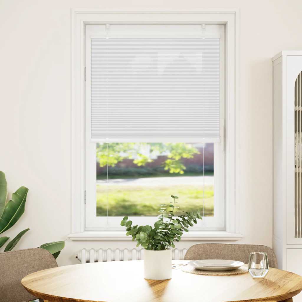 Vidaxl plissé rolgordijn 75x150 cm stofbreedte 74,4 cm polyester wit