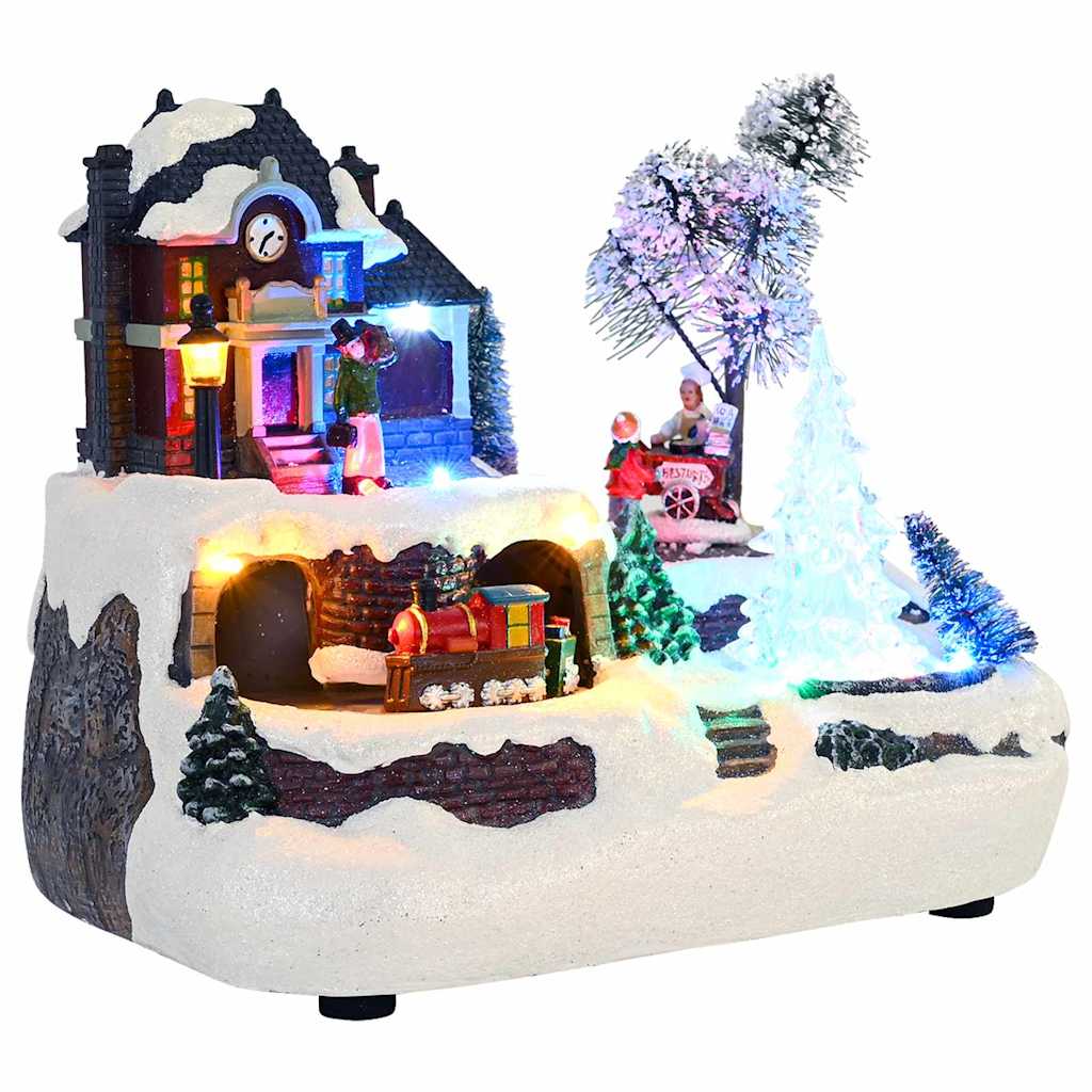 Vidaxl kerst tafelopstelling multikleur 23.5 x 16 x 18.5 cm kunststof