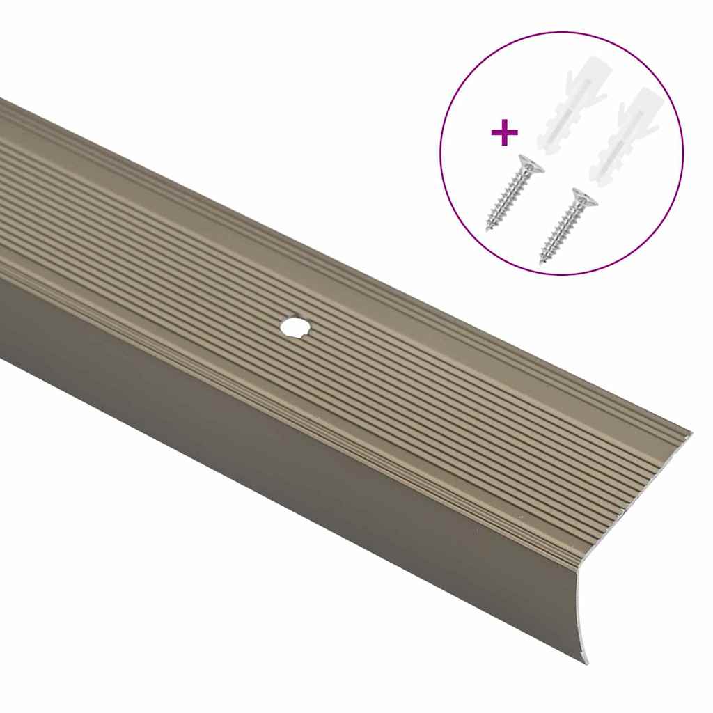 Vidaxl trapprofielen 30 pcs champagne 67 x 3 x 2 cm aluminium