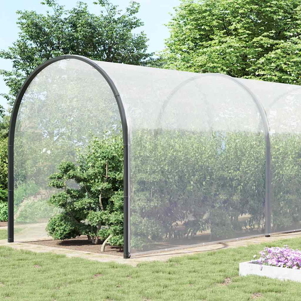 VidaXL gennemsigtig presenning med gennemføringer 12x12 m polyethylen