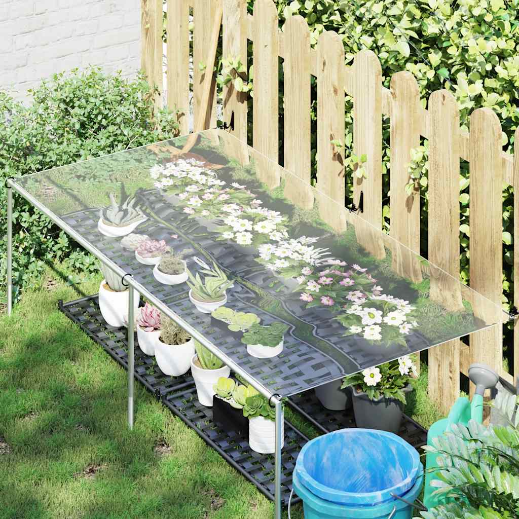 VidaXL gennemsigtig presenning med gennemføringer 1x2 m PVC