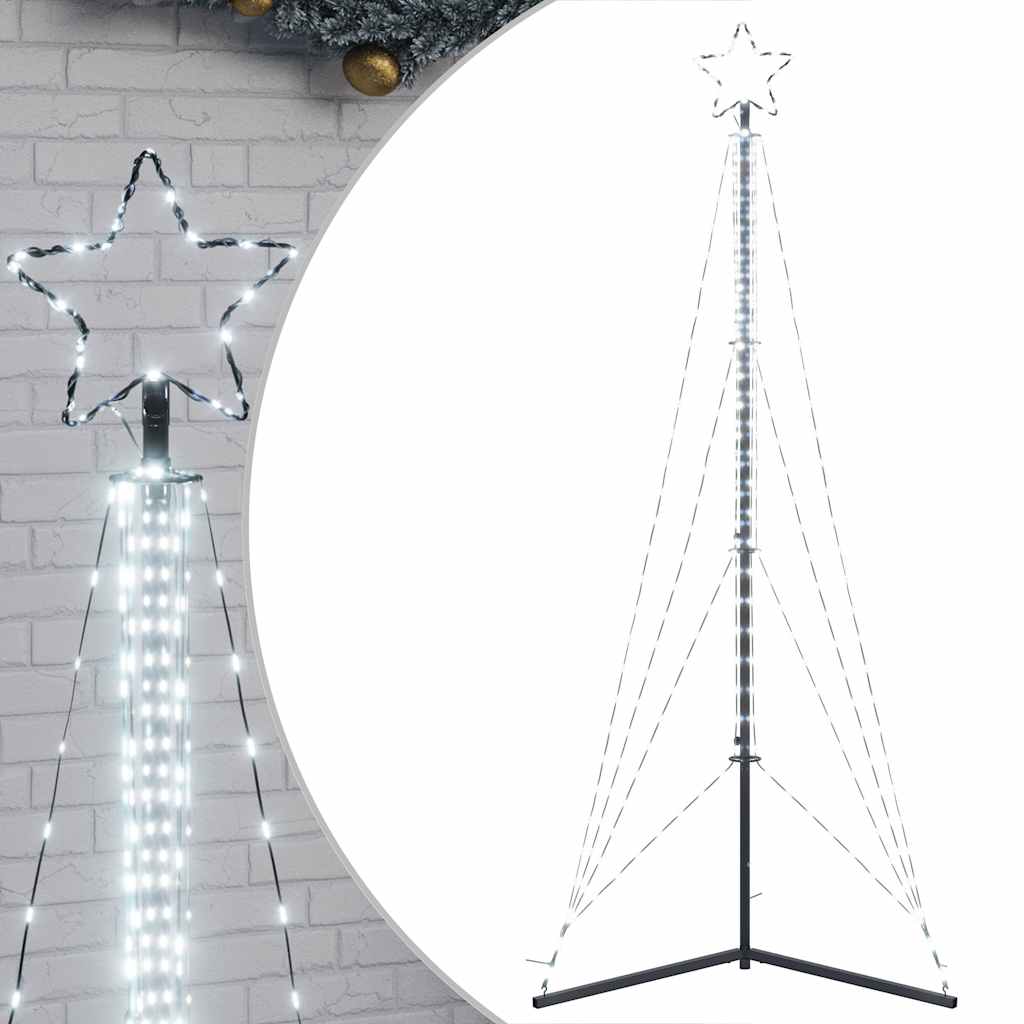 Vidaxxl LED juletræ 483 LED'er kold hvid 240 cm