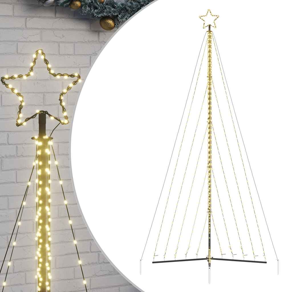 Vidaxxl LED juletræ 570 LEDs varm hvid 399 cm