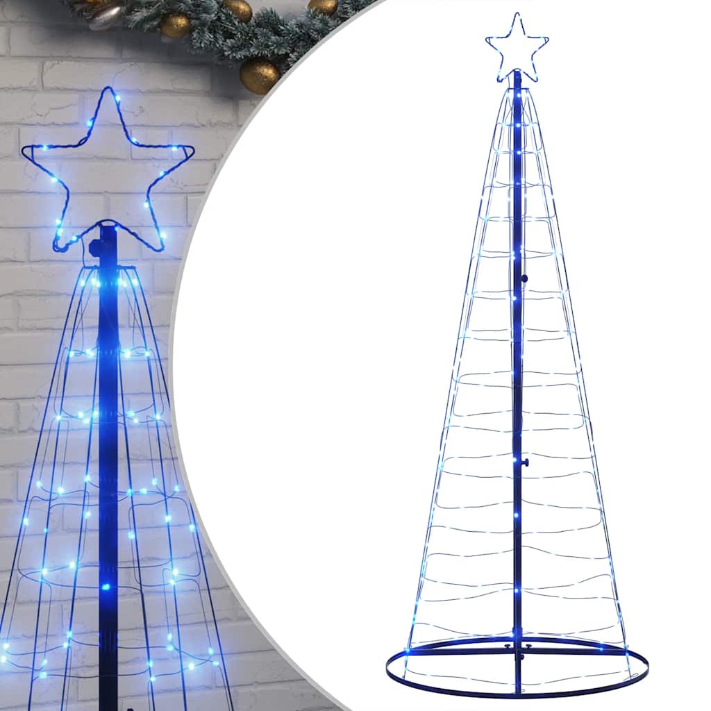 Vidaxxl LED juletræ 200 LEDs 180 cm blå