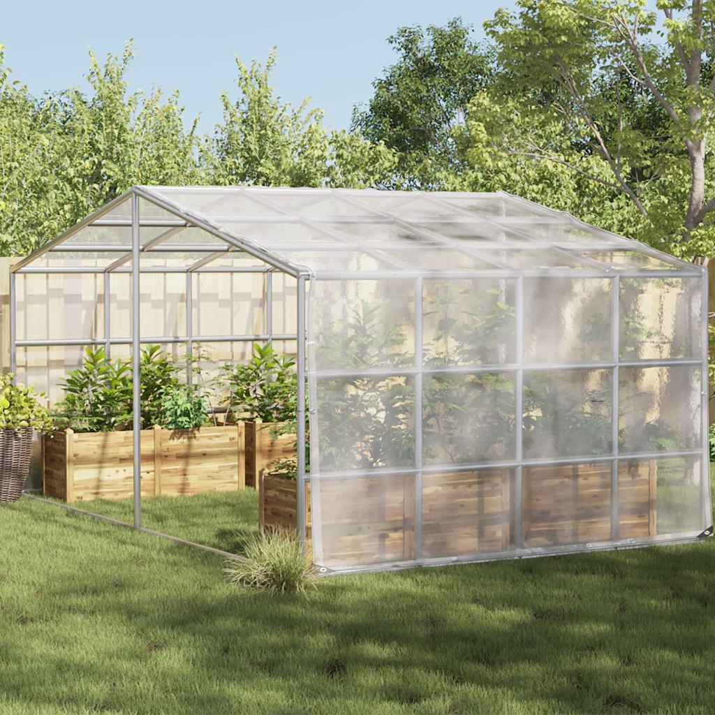 Vidaxl plantenafdekking met zeilringen 3x8 m polyethyleen