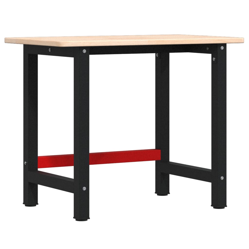 VidaXL Rektangulært arbejdsbord 100x60x81,5 cm massiv eg