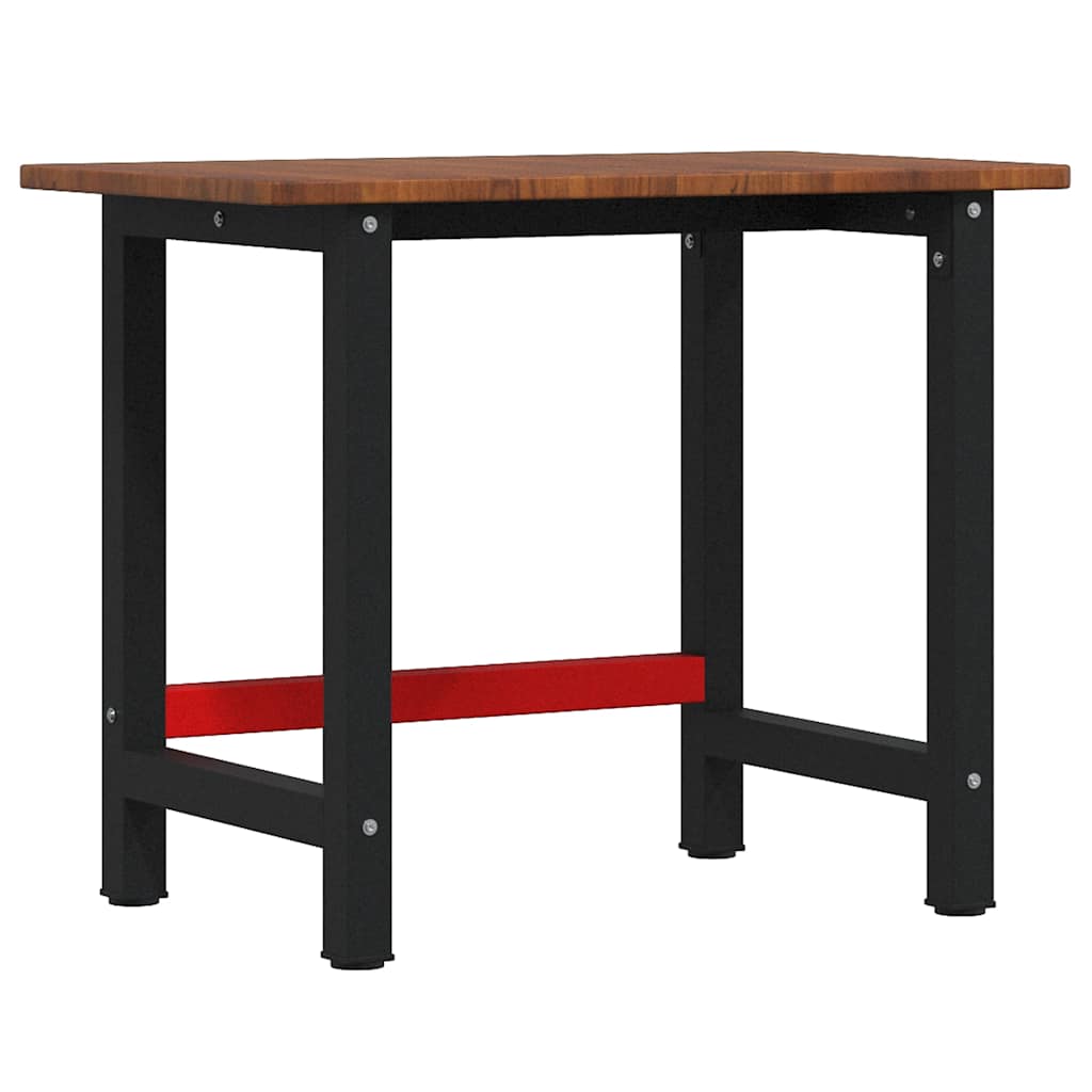 Vidaxx arbejdsbord rektangel 100x60x81,5 cm massiv eg mørkebrun