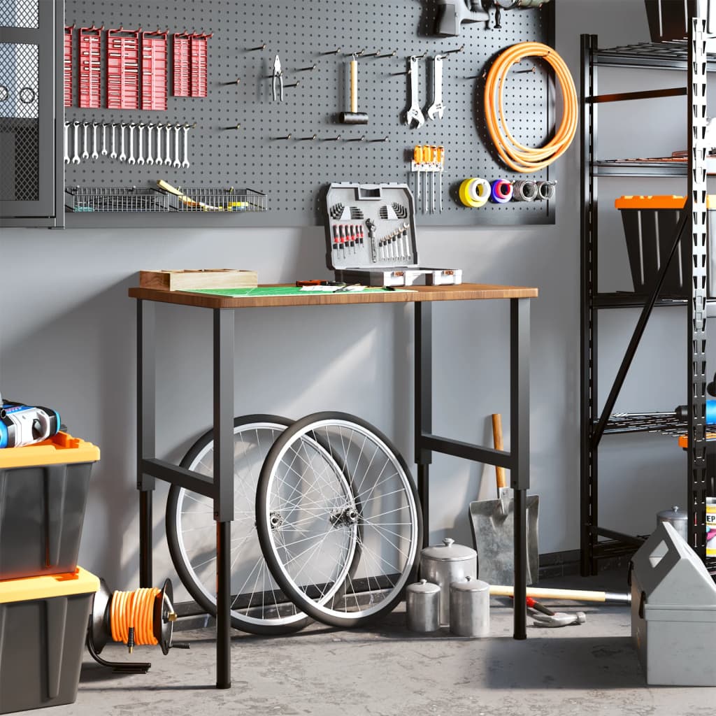 Vidaxx arbejdsbord rektangel 100x60x (71,5-98) cm eg mørkebrun
