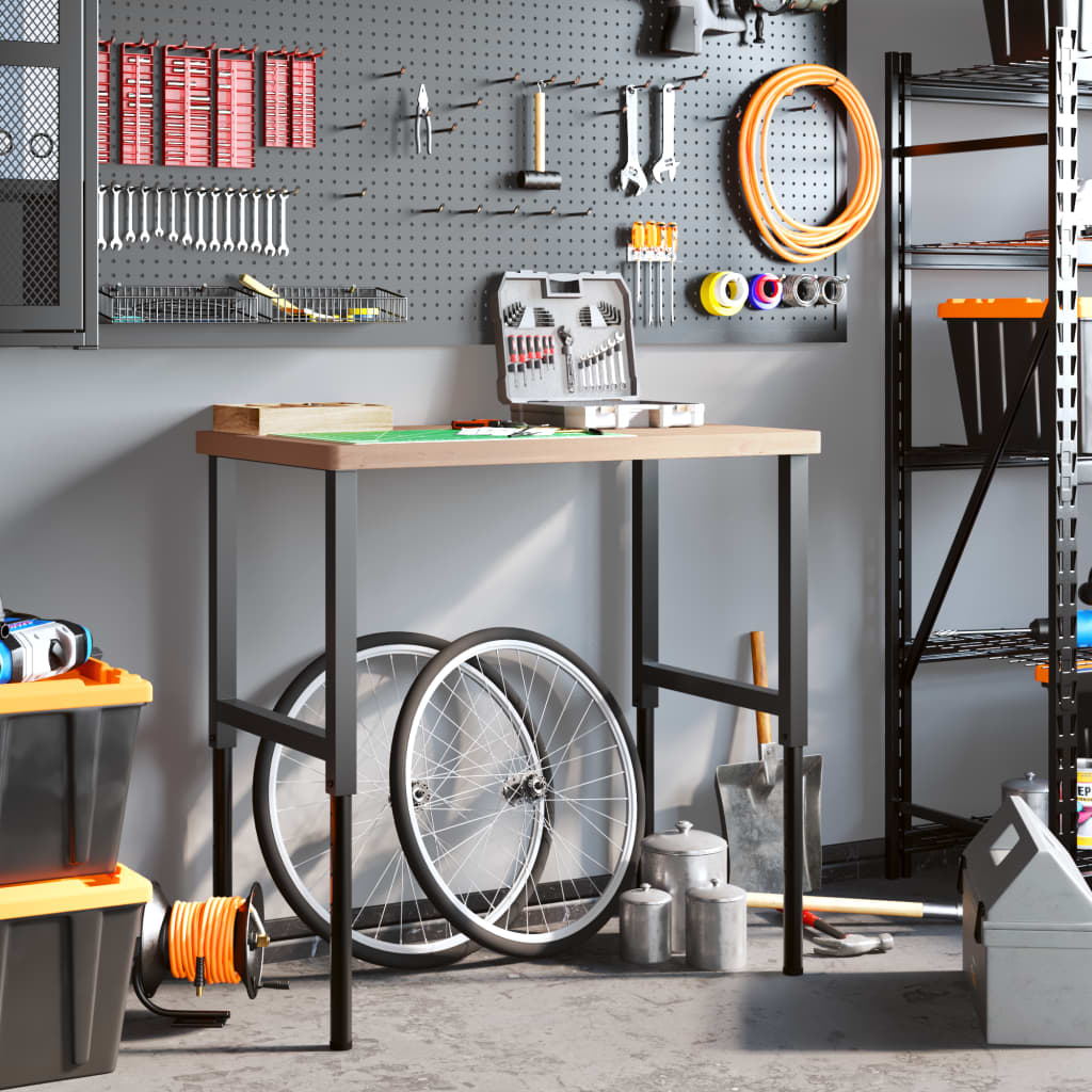 Vidaxx arbejdsbord rektangulært 100x60x (73-99,5) cm massivt bøgetræ