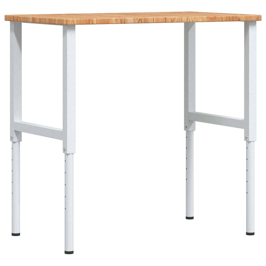 VidaXL Arbejdsbord rektangel 100x60x (71,5-98) cm eg lysebrun