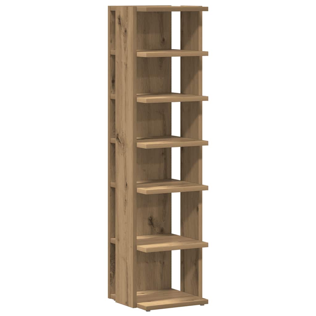Vidaxx skoskab 28x27x102 cm udformet træ, håndværksfarvet eg