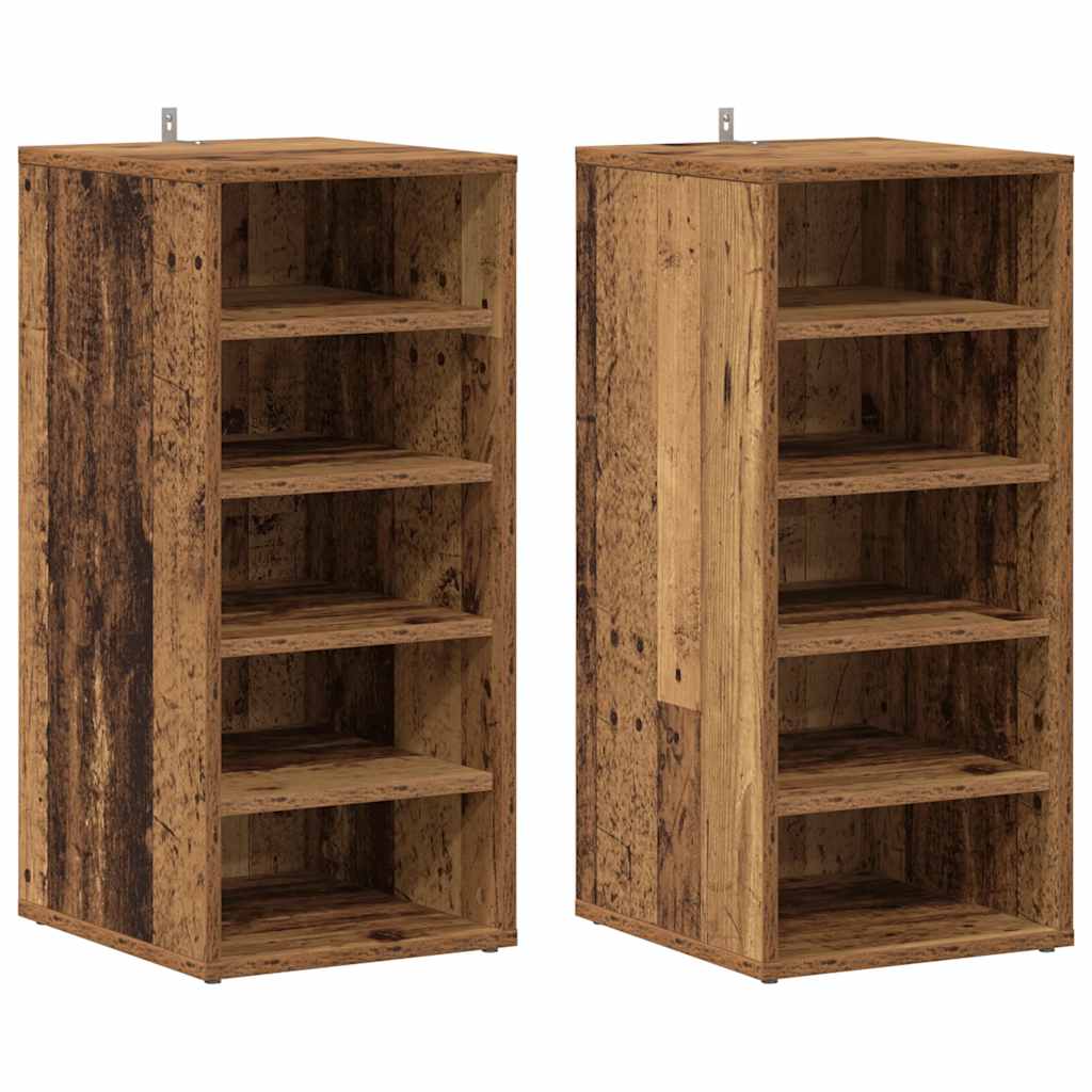 Vidaxx skoskabe 2 stk 32x35x70 cm behandlet træ, gammelt træfarvet