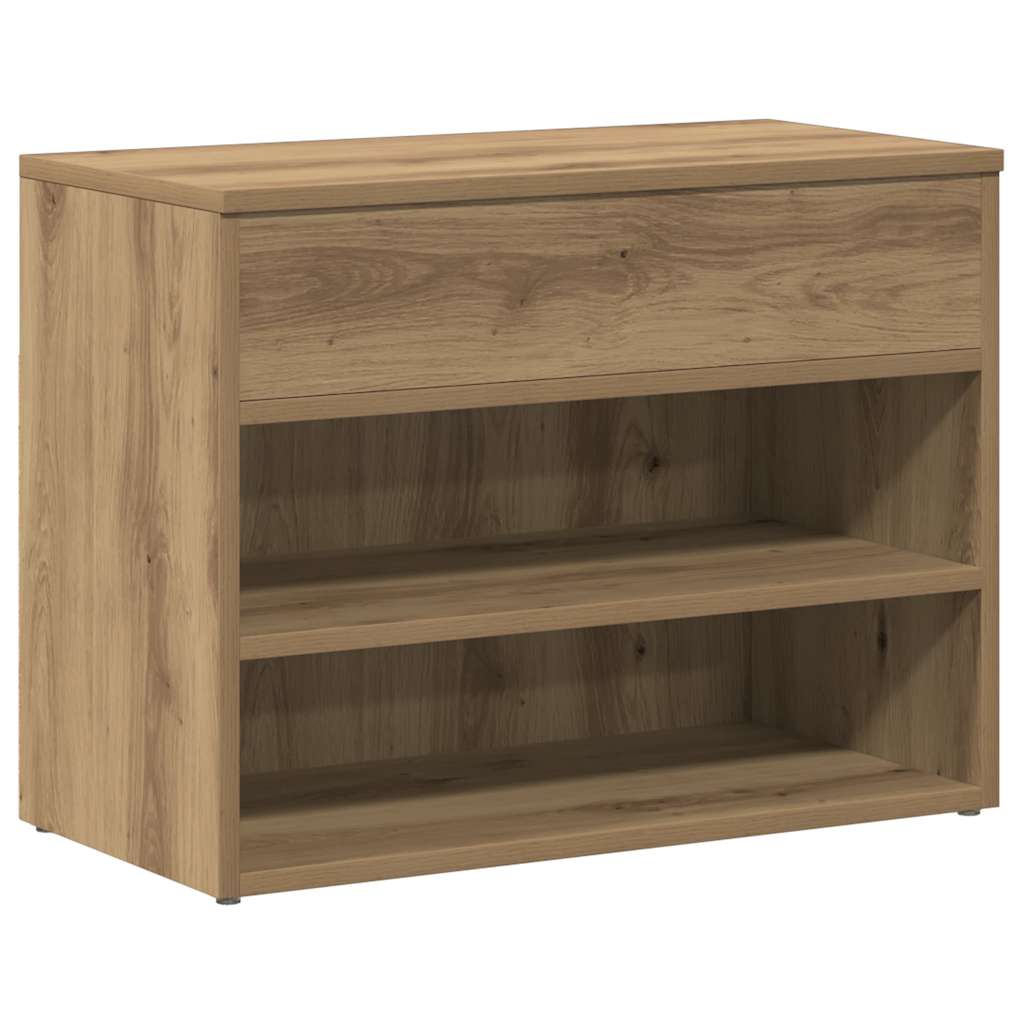 VidaXL skobænk 60x30x45 cm udformet træ, håndværksfarvet eg
