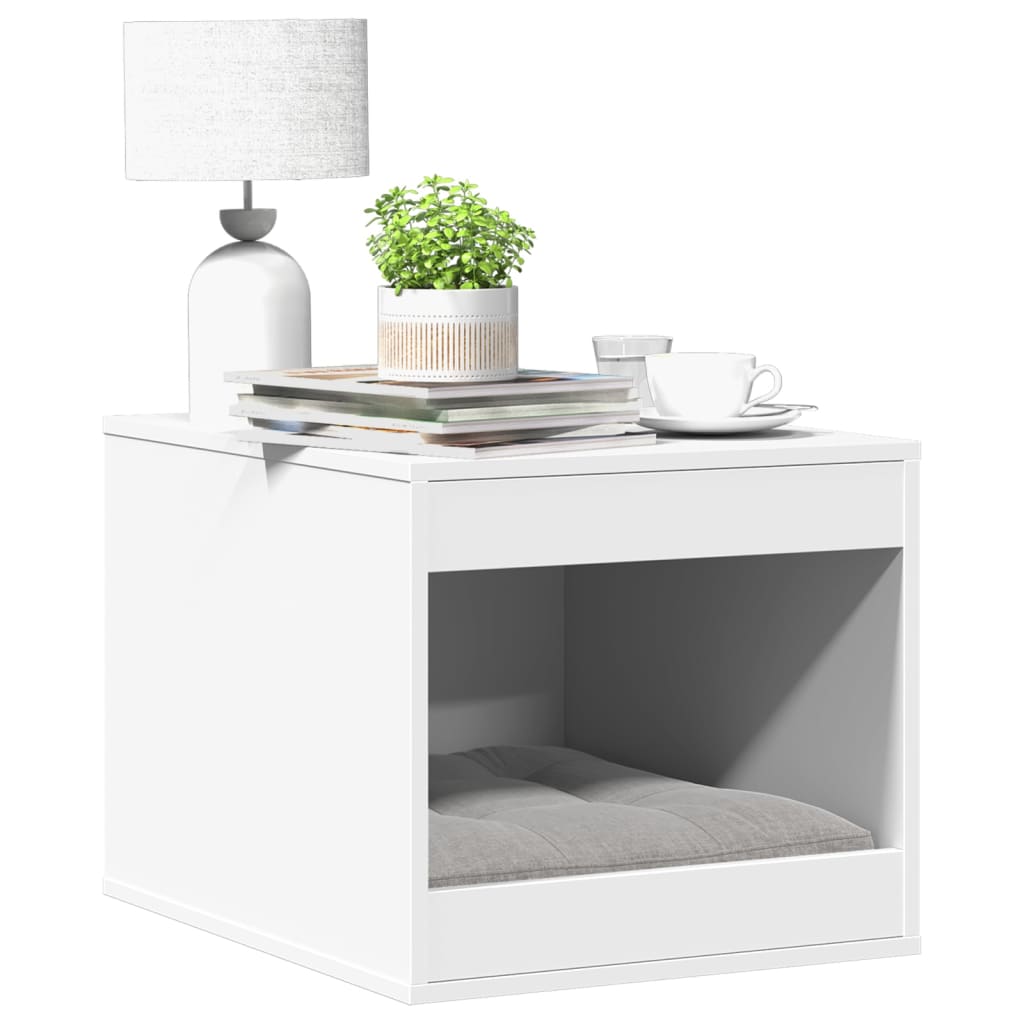 Vidaxxl kattegrus skab 47x59x42 cm færdig træ hvid