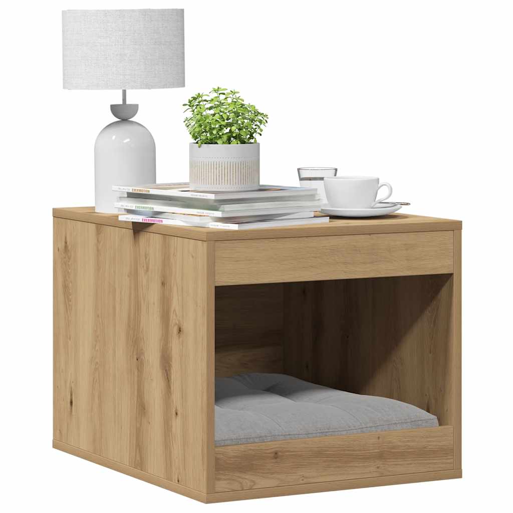 Vidaxxl kattegrus skab 47x59x42 cm udformet træ, håndværksfarvet eg