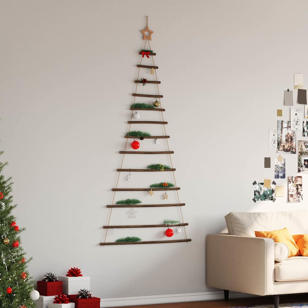 Vidaxl hangende kerstboom met topster 86x180 cm natuurlijke tak