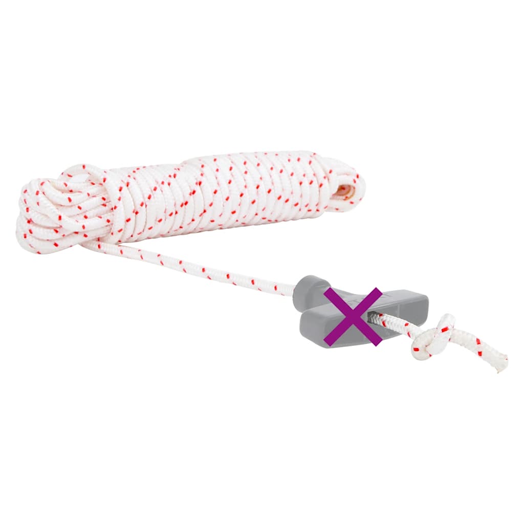 Vidaxl træksnor startsnor hvid og rød ø6 mm 10 m nylon