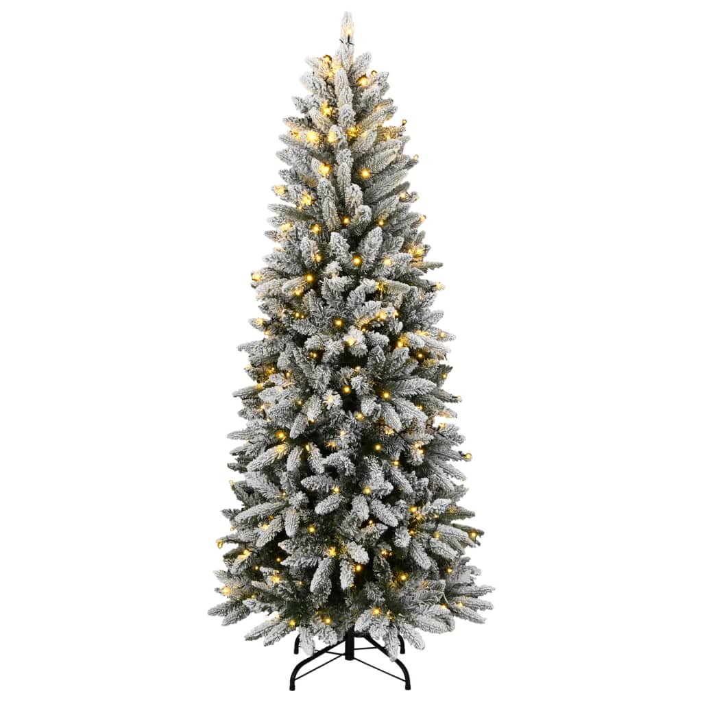 Vidaxx kunstigt juletræ med 300 lysdioder og sne 180 cm