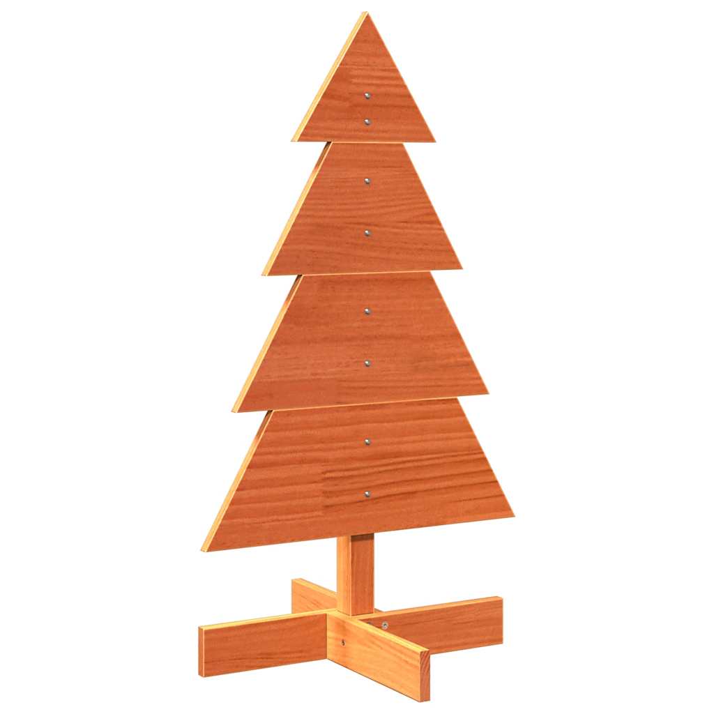 Vidaxx juledekoration juletræ 80 cm massiv fyrretræ, vaskebrunt