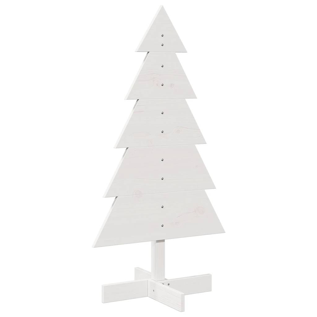 Vidaxx juledekoration juletræ 100 cm massiv fyrretræ hvid
